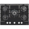 Elba 70cm Black Gas On Glass Hob - 04/T75-550G