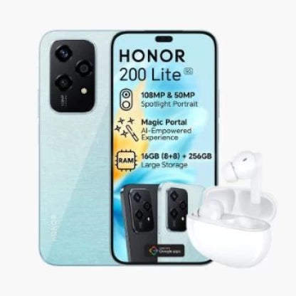 Honor 200 Lite+ Free Choice X5 Earbuds (Starry Blue, 256 GB) (8 GB RAM)