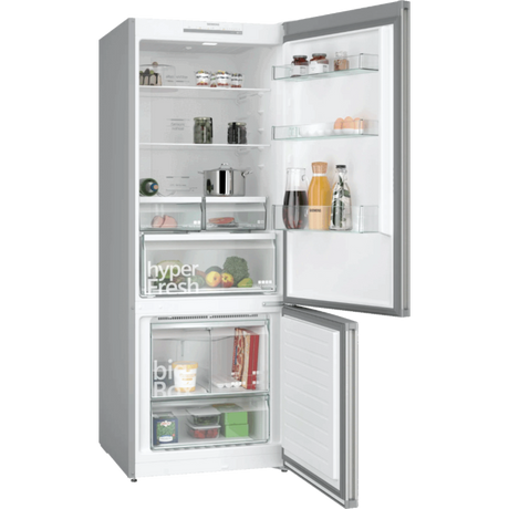 Siemens 186 x 70cm Stainless Steel iQ300 Combi Bottom Freezer Freestanding Fridge-Freezer - KG55NVIE0N