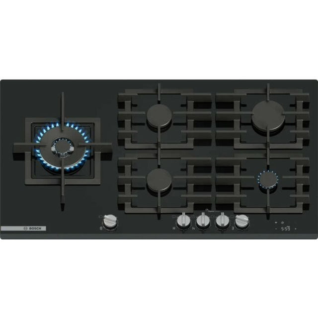 Bosch 90cm Black Series 8 Gas Hob Tempered Glass - PRS9A6H40Z