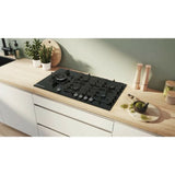 Bosch 90cm Black Series 8 Gas Hob Tempered Glass - PRS9A6H40Z
