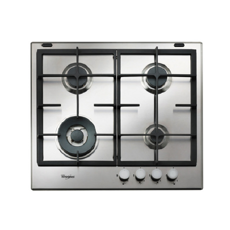Whirlpool 60cm Stainless Steel Gas Hob - GMA6422IX