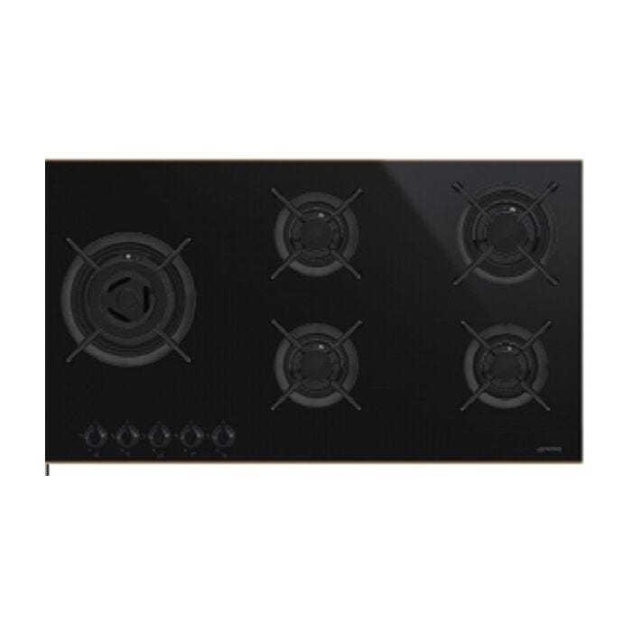 Smeg 90cm 5 burner Gas on Glass - PV695LCNR
