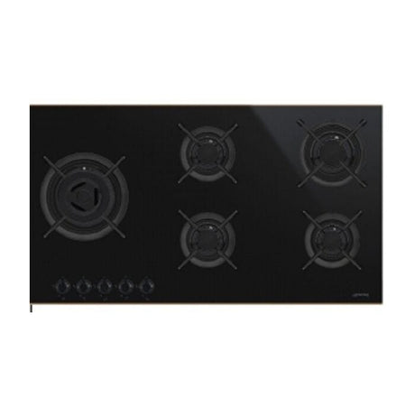 Smeg 90cm 5 burner Gas on Glass - PV695LCNR
