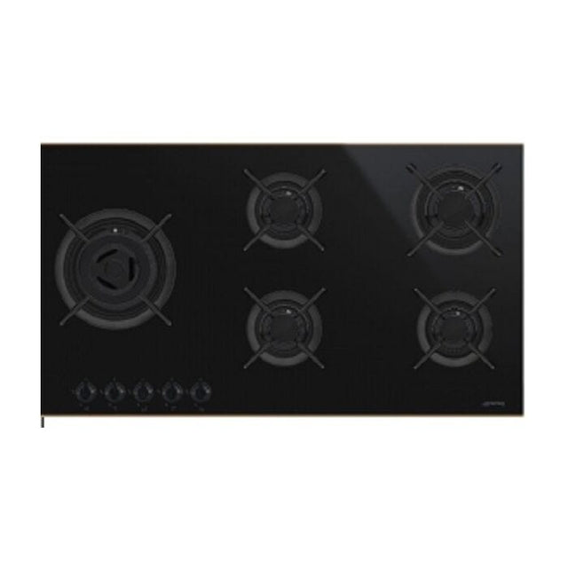 Smeg 90cm 5 burner Gas on Glass - PV695LCNR