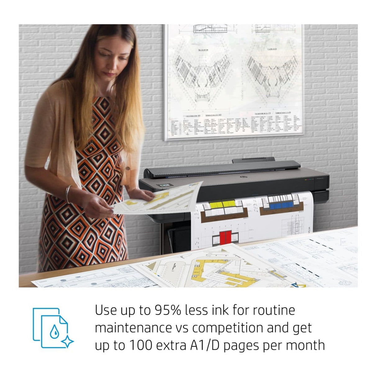 HP Designjet T650 2025 Edition 36-inch Wi-Fi Large Format Colour Printer 5HB10D