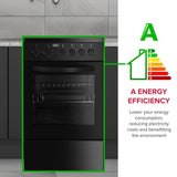 Defy 50cm Black 4 Plate Compact Stove Black FC - DSS554