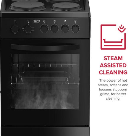 Defy 50cm Black 4 Plate Compact Stove Black FC - DSS554
