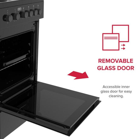 Defy 50cm Black 4 Plate Compact Stove Black FC - DSS554