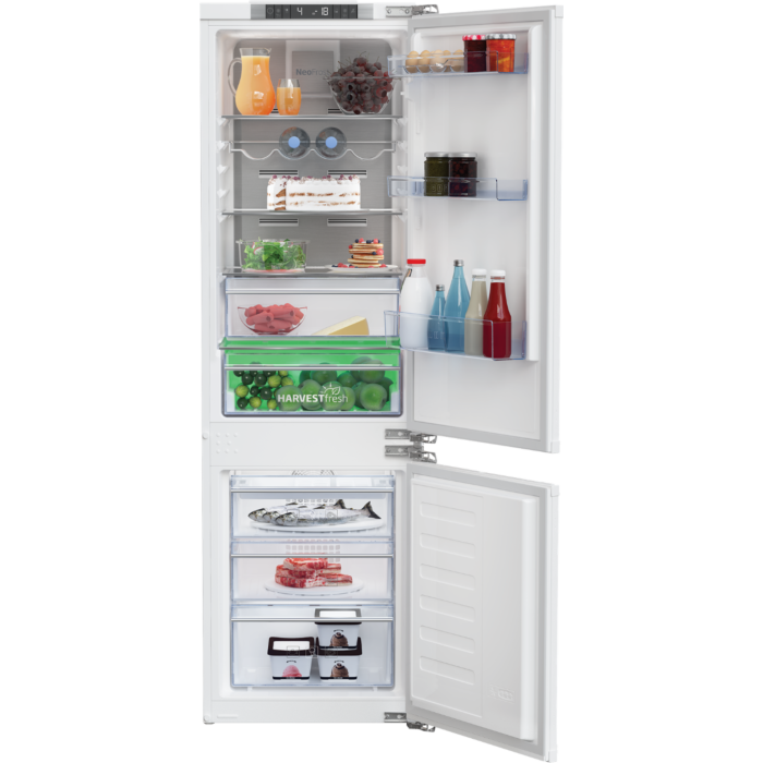Beko 54cm White Integrated Combi Fridge Freezer - BCNA275E4FN
