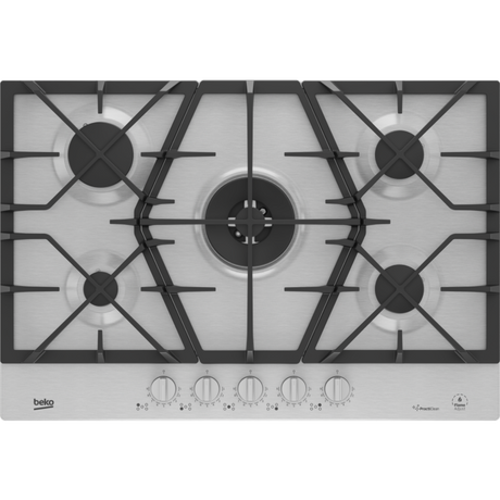 Beko 75cm Gas Hob Stainless Steel Inox - HIAW75226SXE