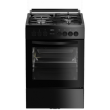 Defy 60cm Black 3 Gas 1 Solid Plate Stove - DGS679