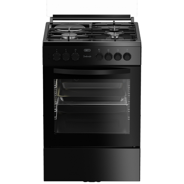 Defy 60cm Black 3 Gas 1 Solid Plate Stove - DGS679