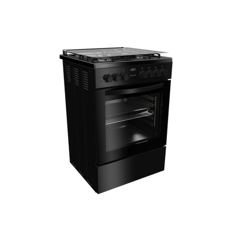 Defy 60cm Black 3 Gas 1 Solid Plate Stove - DGS679
