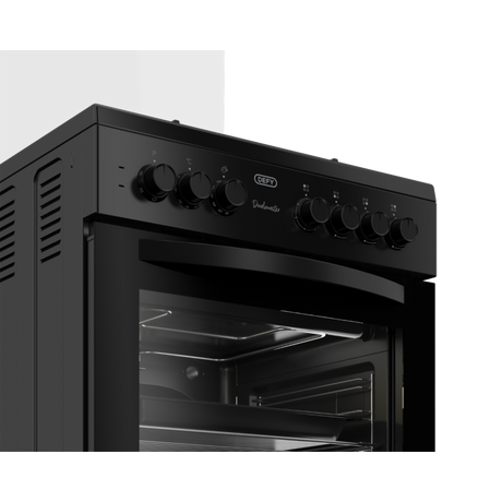 Defy 60cm Black 3 Gas 1 Solid Plate Stove - DGS679