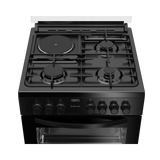 Defy 60cm Black 3 Gas 1 Solid Plate Stove - DGS679