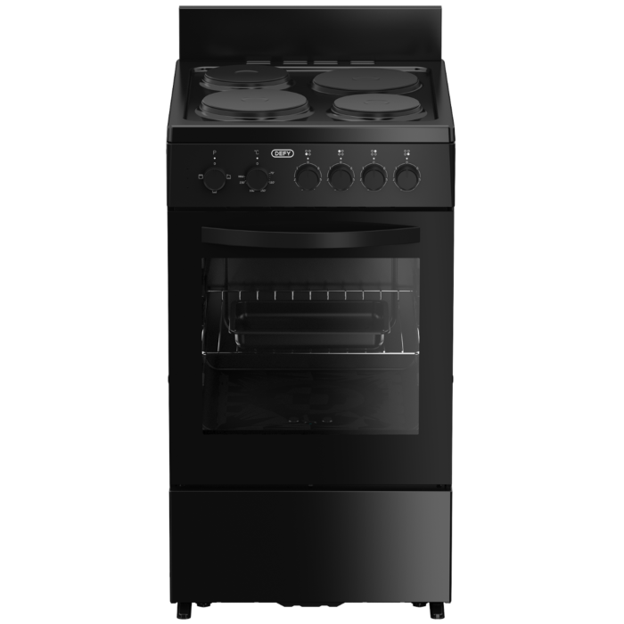 Defy 50cm Black 4 Plate Compact Stove Black FC - DSS554