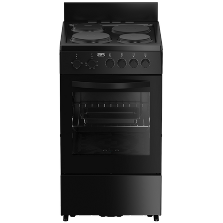 Defy 50cm Black 4 Plate Compact Stove Black FC - DSS554