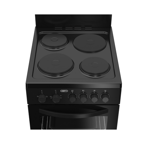 Defy 50cm Black 4 Plate Compact Stove Black FC - DSS554