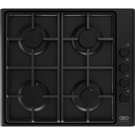 Defy 60cm Black Gas Hob - DHG132
