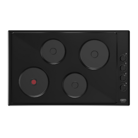 Defy 90cm Black Gemini Solid Hob - DHD416