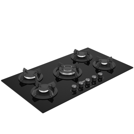 Defy 90cm Black Gas on Glass Hob - DHG905
