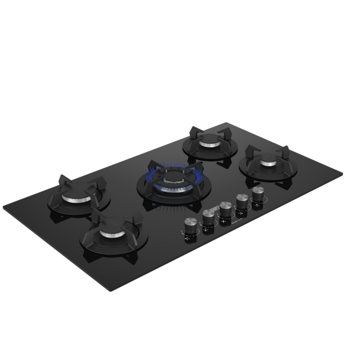 Defy 90cm Black Gas on Glass Hob - DHG905