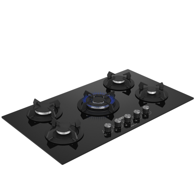 Defy 90cm Black Gas on Glass Hob - DHG905