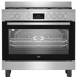 Beko 90cm Stainless Steel Freestanding Gas/Electric Cooker - BGTW11225EX