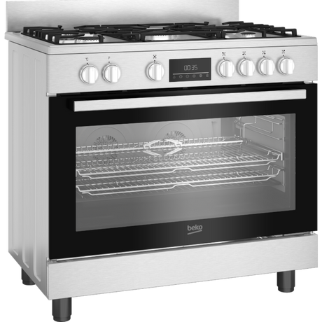 Beko 90cm Stainless Steel Freestanding Gas/Electric Cooker - BGTW11225EX