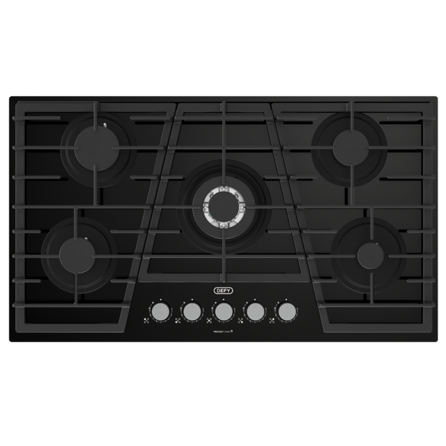 Defy 90cm 5Burner Gas On Glass Hob - DHG931