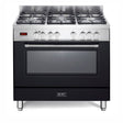 Elba 90cm Excellence Gas Electric Cooker Black - 9S4EX937NB