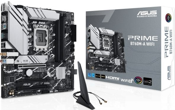 ASUS Prime B760M-A Wi-Fi Intel LGA 1700 micro ATX Motherboard