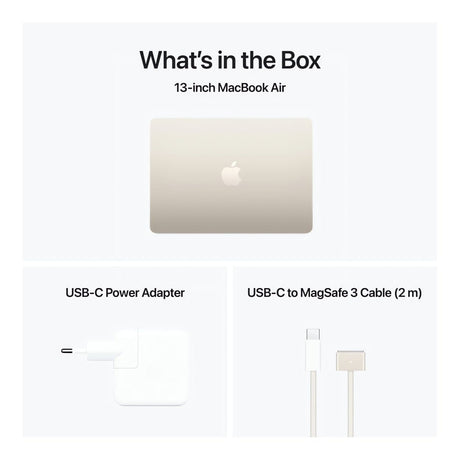 Apple MacBook Air 13.6-inch Retina Laptop - Apple M4 256GB SSD 16GB RAM macOS Starlight