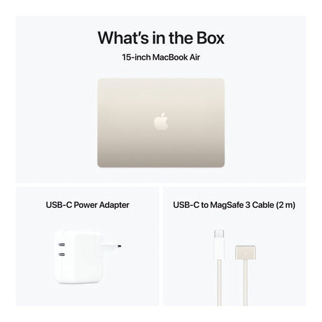 Apple MacBook Air 15.3-inch Retina Laptop - Apple M4 512GB SSD 24GB RAM macOS Starlight