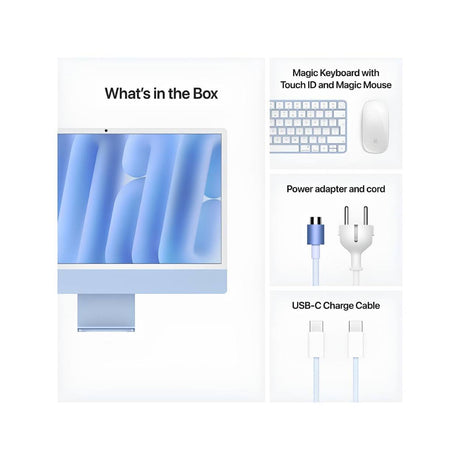 Apple iMac 24 23.5-inch Retina 4.5K All-in-One PC - Apple M4 512GB SSD 16GB RAM macOS Blue