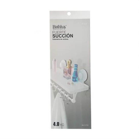 Bathlux Shelf With Hanging Rack With Suction Cup Retail Box