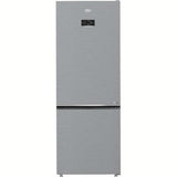 Beko 490L Inox Finish Double Door Bottom Mount Fridge Freezer with Inverter Compressor