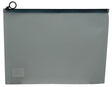 Brainware A4 Clear Carry Folder With Black Easy Slide Zip