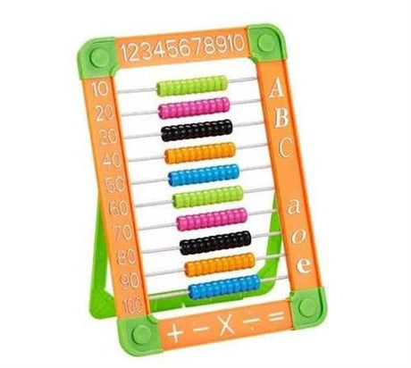 Brainware Bear Orange Plastic Abacus 100 Beads Flatboard