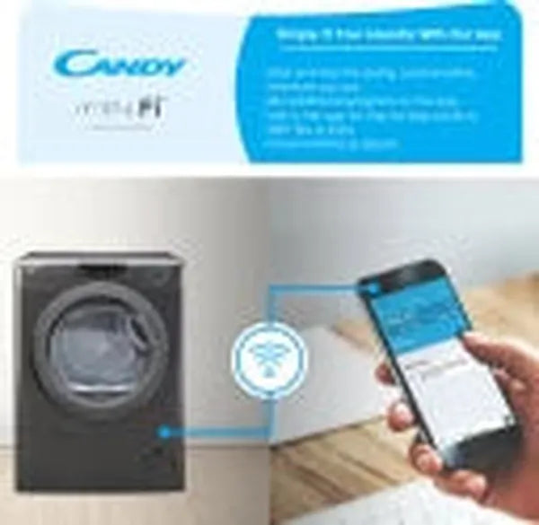 Candy Italy 10kg SmartPro Condenser Tumble Dryer with WiFi App Control - Grey | Efficient Home Drying