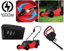 Casals Electric Plastic Red Lawnmower 300Mm 1000W Manual Rotary Push Lawn Mower (Black,Red)