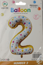 Casey 102cm Donut Balloon Number 2
