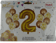 Casey 13pc Gold and White Balloon Set Nr 2