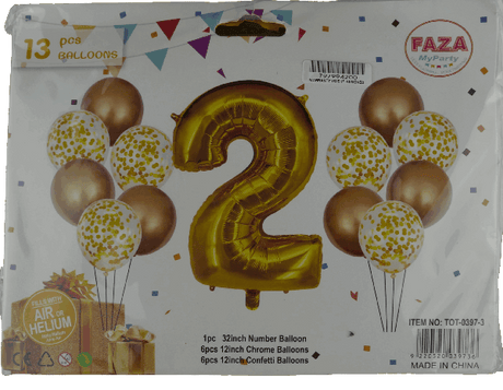 Casey 13pc Gold and White Balloon Set Nr 2