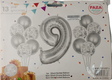Casey 13pc Silver and White Balloon Set Nr 9