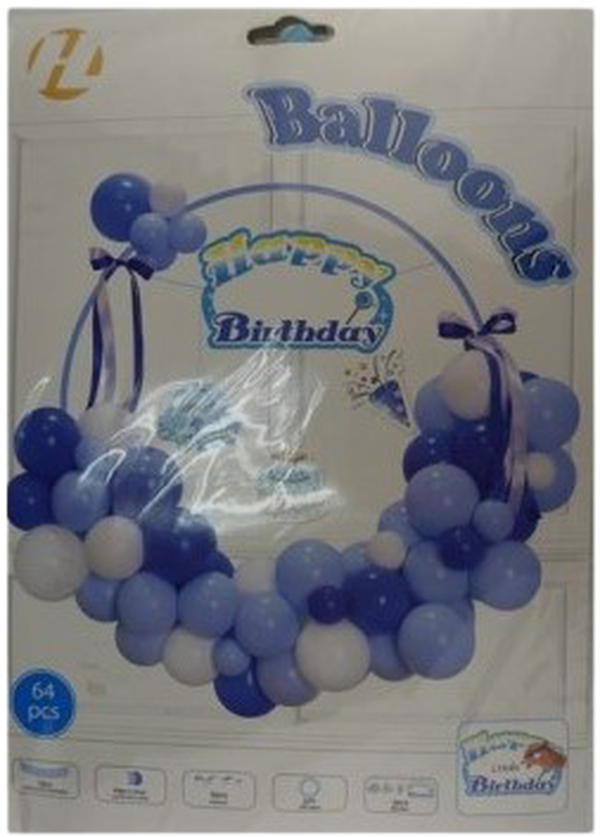 Casey 64pc Blue Birthday Garland Set