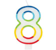 Casey 7cm Multicolor Numerical Birthday Candle Nr.8 Retail