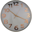 Casey Wall Clock Rose Gold outer rim with White details