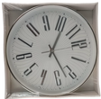 Casey Wall Clock Silver Outer Rim With Silver Details And
